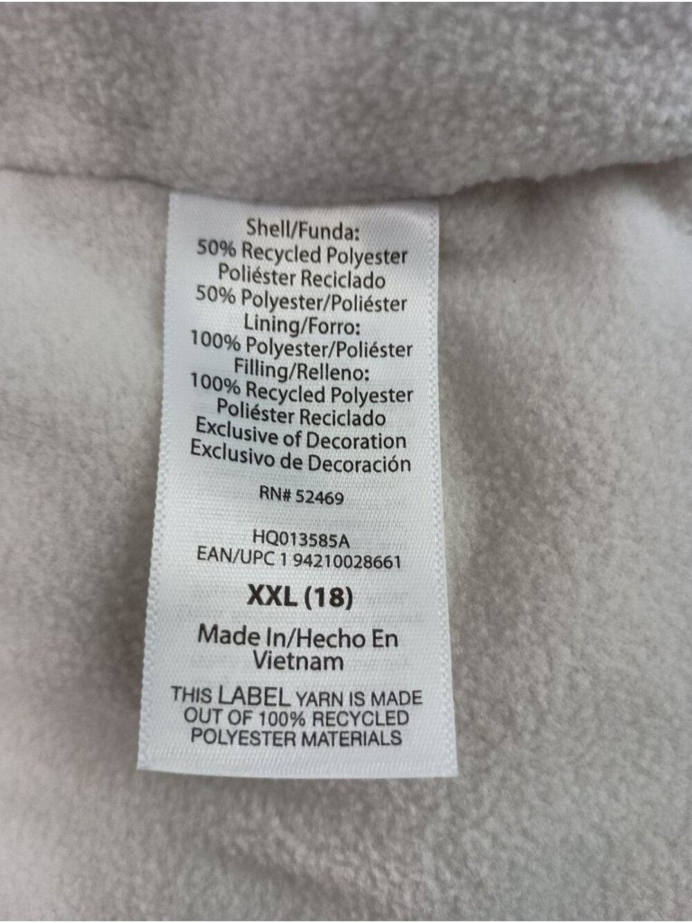 Ozark Trail Girl's Parka Jacket Size XXL(18) White/Cream NEW Hood Wind/Water Res - Picture 8 of 8